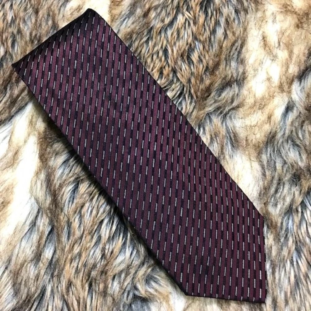 Di Moggio Wine Pure Silk Hand Made Tie